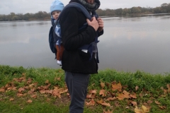 sur le dos