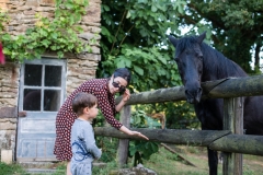 Tu vois c'est comme ça qu'on donne à manger aux chevaux